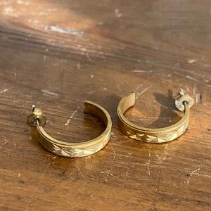 Vintage Gold Loop Earrings